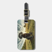 Labrador op een boerderij aangepaste bagagelabel (Voorkant verticaal)