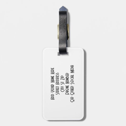 Labrador op een Boerderij B & W Custom Bagagelabel (Achterkant verticaal)