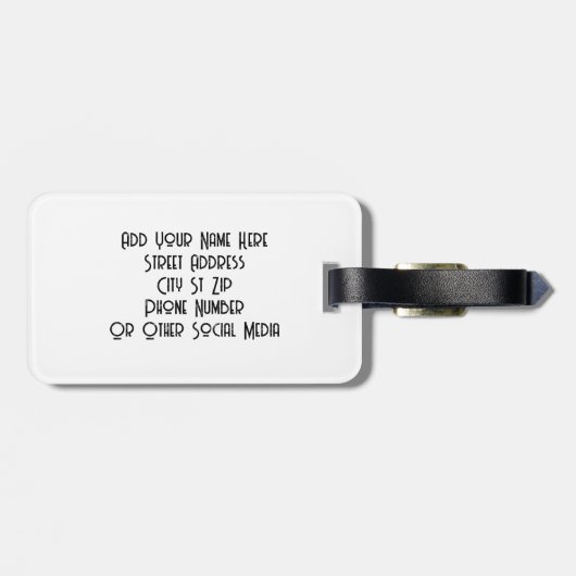 Labrador op een Boerderij B & W Custom Bagagelabel (Achterkant horizontaal)