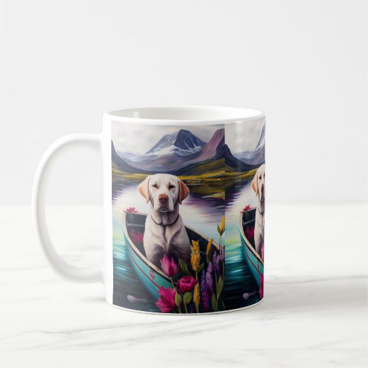 Labrador op een peddel: Een landschappelijk avontu Koffiemok (Links)