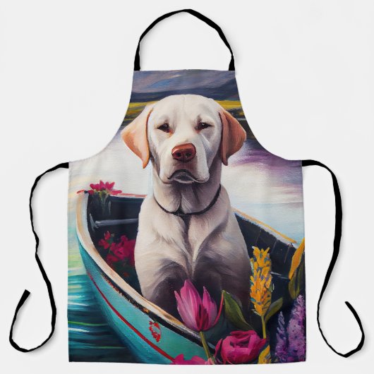 Labrador op een peddel: Een landschapsavontuur Schort (Voorkant)