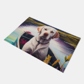 Labrador op een peddel: een Schilderachtig avontuu Deurmat (Schuin)