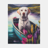 Labrador op een peddel: een Schilderachtig avontuu Fleece Deken (Voorkant)