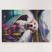 Labrador op een peddel: een Schilderachtig avontuu Legpuzzel (Horizontaal)