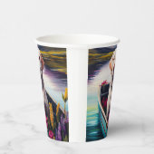 Labrador op een peddel: een Schilderachtig avontuu Papieren Bekers (Rechts)