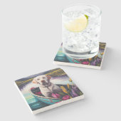 Labrador op een peddel: een Schilderachtig avontuu Stenen Onderzetter (Zijkant)