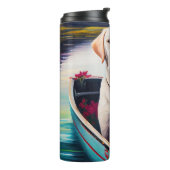 Labrador op een peddel: een Schilderachtig avontuu Thermosbeker (Gedraaid links)