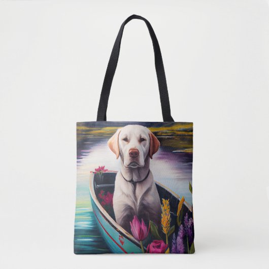 Labrador op een peddel: een Schilderachtig avontuu Tote Bag (Voorkant)