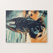 Labrador op het strand legpuzzel (Horizontaal)