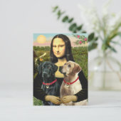 Labrador paar (B+Y) - Mona Lisa Briefkaart (Staand voorkant)