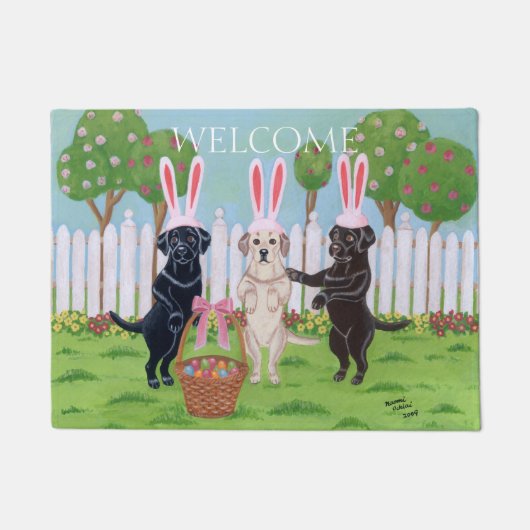 Labrador PaasBunnies! Deurmat (Voorkant)