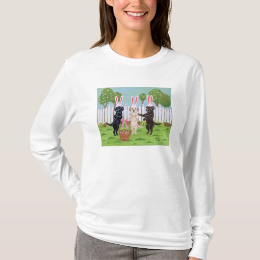 Labrador PaasBunnies! T-shirt (Voorkant)