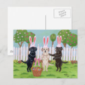 Labrador paaskonijntjes!! feestdagenkaart (Voorkant / Achterkant)