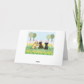 Labrador Paaskonijntjes Tuin Vakantie Kaart (Achterkant)