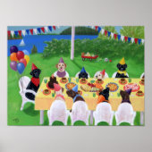 Labrador Party Artwork Poster (Voorkant)