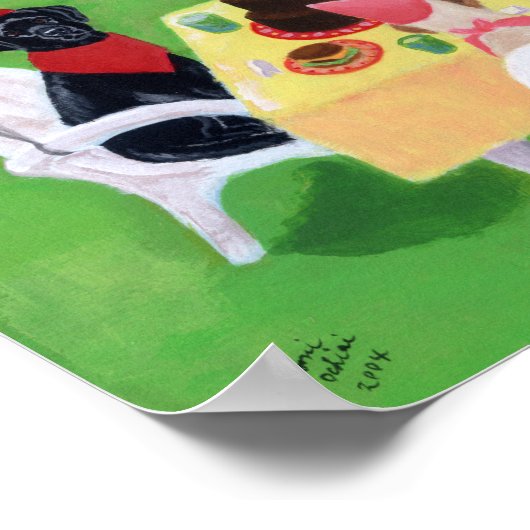 Labrador Party Artwork Poster (Hoek)