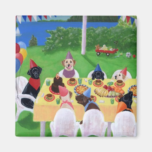 Labrador Party Magneet (Voorkant)