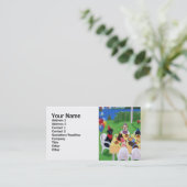 Labrador Party Painting Visitekaartje (Staand voorkant)