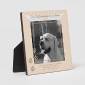 Labrador Photo Memorial Angel Wings Paw Prints Fotoplaat (Voorkant)