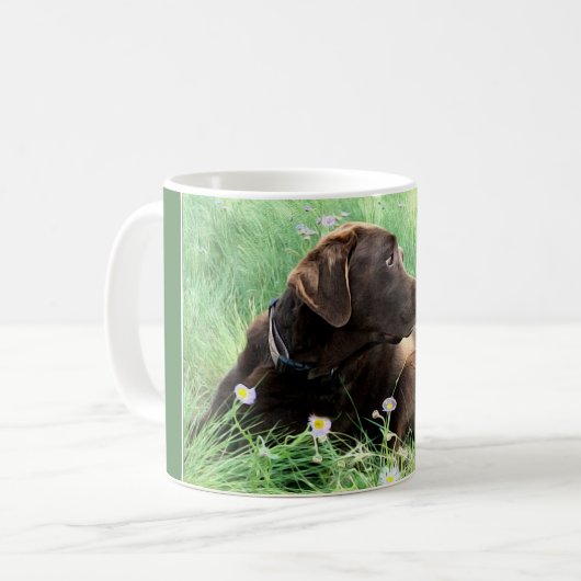 Labrador Photo Placeholder Side Handtekst Koffiemok (Voorkant links)