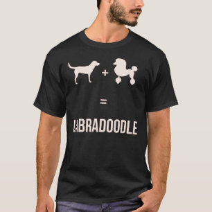 Labrador + Poedel = Labradoodle Puppy Hond Silhoue T-shirt