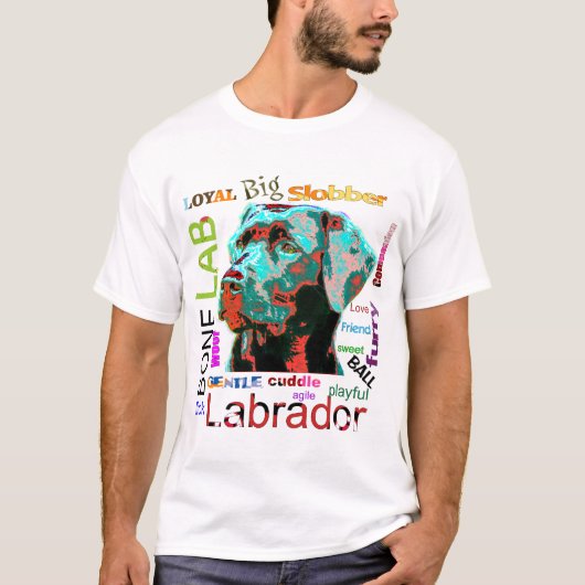 Labrador Pop Art Design T-Shirt (Voorkant)