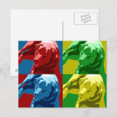 Labrador pop art effect! briefkaart (Voorkant / Achterkant)