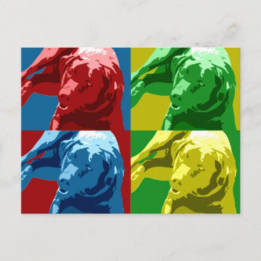 Labrador pop art effect! briefkaart (Voorkant)