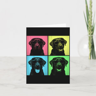 Labrador Pop Art Grappige Zwarte Lab Hond Liefhebb Kaart