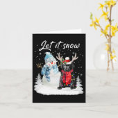 Labrador Pup Kerstman Kerstman Kerstman Xmas Paja Kaart (Gele Bloem)