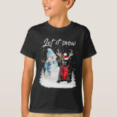 Labrador Pup Kerstman Kerstman Kerstman Xmas Paja T-shirt (Voorkant)