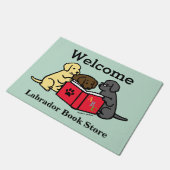 Labrador Puppies Book Lover Deuren Mat (Schuin)