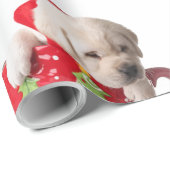 LABRADOR-PUPPIES IN EEN KUSTCHRISTMAS GIFT WRAPPIN CADEAUPAPIER (Rol Hoek)