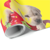 LABRADOR-PUPPIES IN EEN KUSTCHRISTMAS GIFT WRAPPIN CADEAUPAPIER (Rol Hoek)