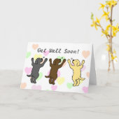 Labrador Puppies Kaart (Gele Bloem)