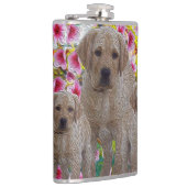 labrador Puppies olieverf, Heupfles (Rechts)