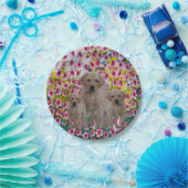 labrador Puppies olieverf, Papieren Bordje (Feest)