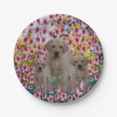 labrador Puppies olieverf, Papieren Bordje (Voorkant)