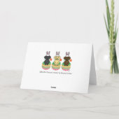 Labrador Puppies Paaseieren Daffodis Feestdagen Kaart (Achterkant)