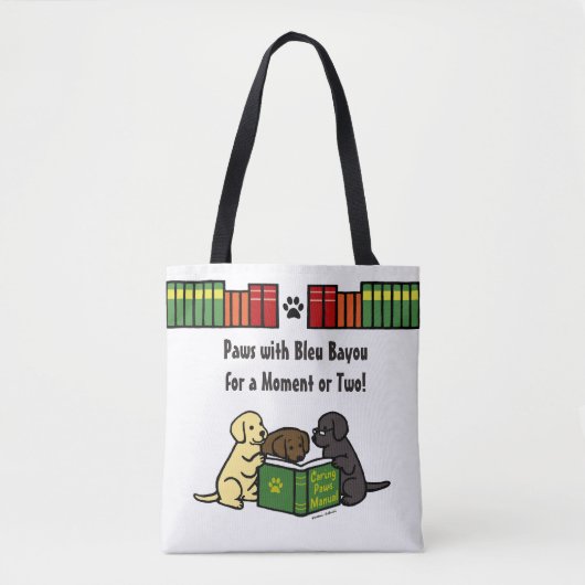 Labrador Puppies Reading Book Bag Books Tote Bag (Voorkant)