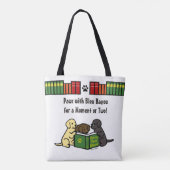Labrador Puppies Reading Book Bag Books Tote Bag (Achterkant)