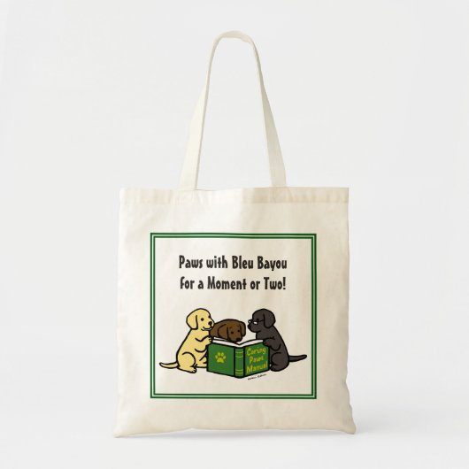 Labrador Puppies Reading Book Bag Tote Bag (Voorkant)