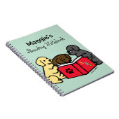Labrador Puppies Reading Notebook Notitieboek (Rechterzijde)
