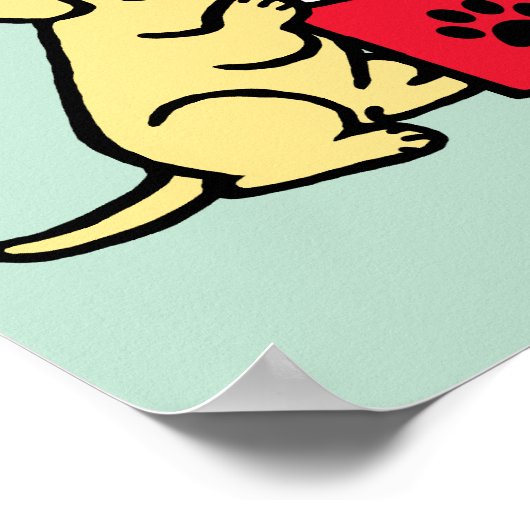 Labrador Puppies Reading Nursery Poster (Hoek)