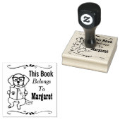 Labrador Puppy Behoort tot, Bibliotheek, Boeknaam Rubberstempel (Gestempeld)