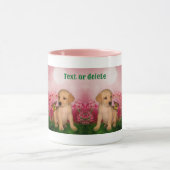 Labrador Puppy Butterfly Dog Art gepersonaliseerd Mok (Midden)