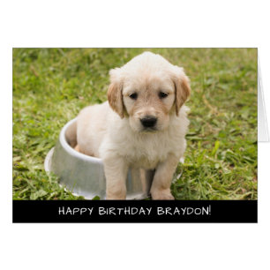 Labrador Puppy Dog Birthday Card