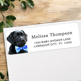 Labrador Puppy Dog Black Lab Return Label