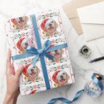 Labrador Puppy Dog Christmas Wrapping Paper Cadeaupapier<br><div class="desc">Kerst Labrador puppy hond patroon Wrapping Paper - Wit.</div>