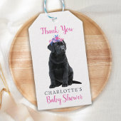 Labrador Puppy Dog Pink Girl Baby shower Cadeaulabel